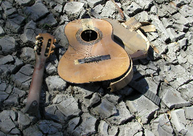 broken guitar